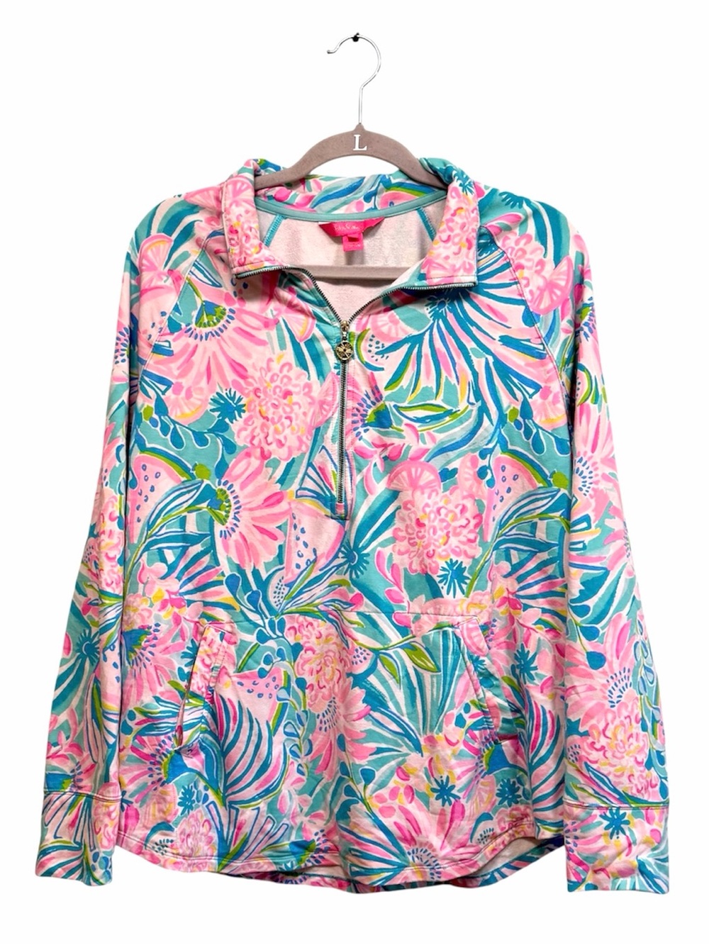 Lilly Pulitzer Tropical Punch UPF 50+ skipper popover, size XL - Picture 2 of 10